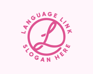 Pink Business Letter L logo design