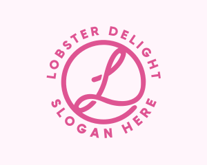 Pink Business Letter L logo design