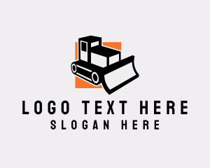 Construction Bulldozer Equipment  Logo