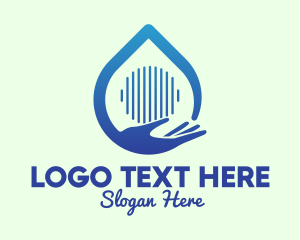 Drop - Hand Water Drop Sanitizer logo design