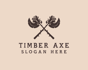 Medieval Axe Rose logo design