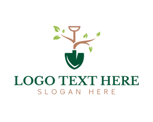 Farming - Shovel Garden Plant logo design