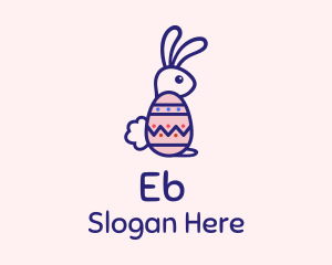 Bunny - Easter Egg Rabbit logo design