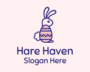 Easter Egg Rabbit logo design