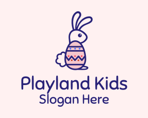 Easter Egg Rabbit logo design