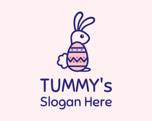 Nursery - Easter Egg Rabbit logo design