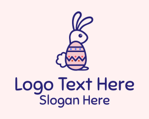Rabbit - Easter Egg Rabbit logo design