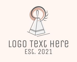 Boho - Gray Triangular Candle logo design