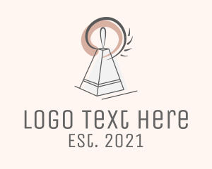 Triangular - Gray Triangular Candle logo design