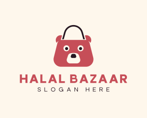 Teddy Bear Shopping Bag logo design