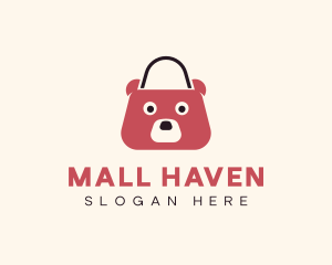 Teddy Bear Shopping Bag logo design