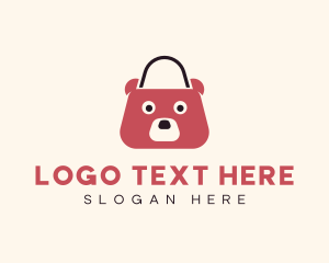 Toy Store - Teddy Bear Shopping Bag logo design