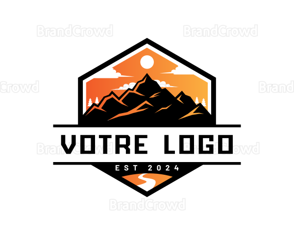 Outdoor Mountaineering Adventure Logo