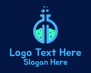 School - Split Science Laboratory logo design