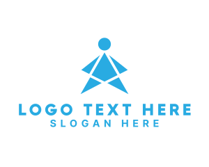 Polygon - Generic Person Letter A logo design