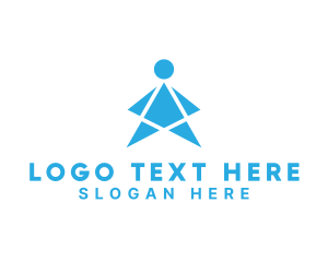 Geometric - Generic Person Letter A logo design