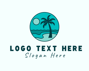 Island - Island Beach Tourism logo design
