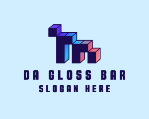 Bar Graph Level logo design