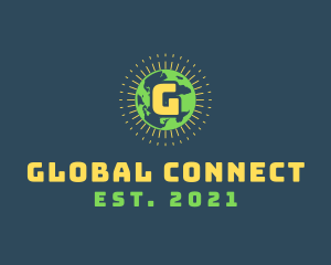 Global - Sunrays Global Eart logo design