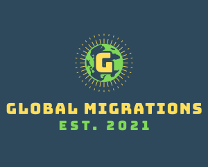 Sunray Global Earth logo design