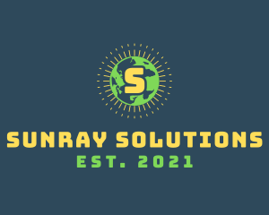 Sunray Global Earth logo design