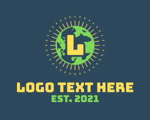 Letter - Rising Earth Letter logo design