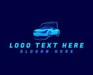 Gradient - Race Car Automobile logo design