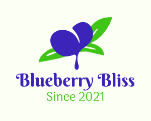 Blueberry Plant Juice logo design
