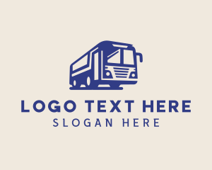 Double Decker - Tour Bus Vehicle Transport logo design