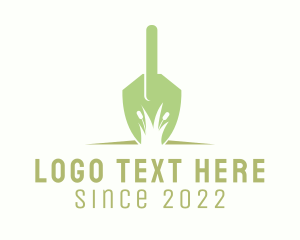 Garden Tool - Shovel Lawn Maintenance logo design