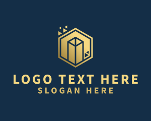 Geometric City Building Logo