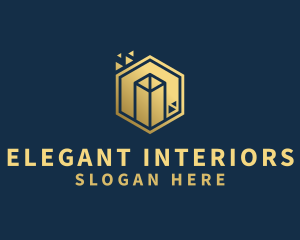 Geometric City Building logo design