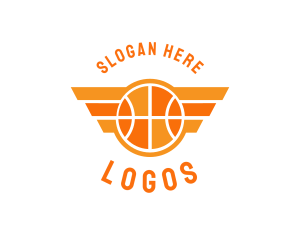 Basketball Wing Emblem Logo
