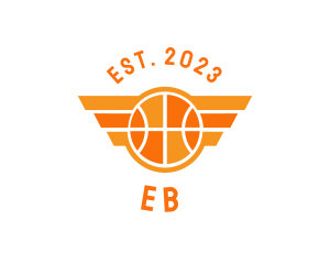 Ball - Basketball Wing Emblem logo design