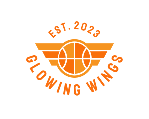 Basketball Wing Emblem logo design