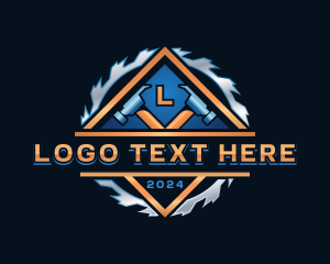 Hammer - Construction Hammer Carpentry logo design