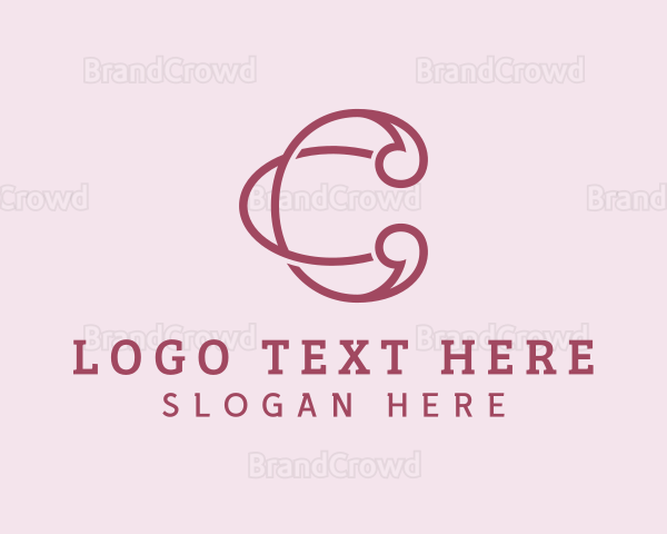 Pink Premium Letter C Logo