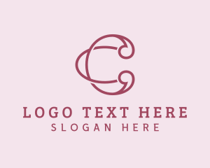 Derma - Pink Premium Letter C logo design