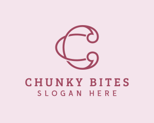 Pink Premium Letter C logo design