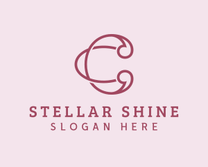 Pink Premium Letter C logo design