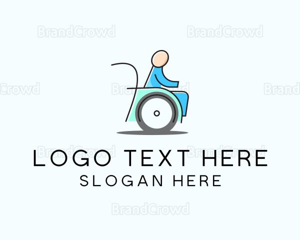 Wheelchair Disability Care Logo