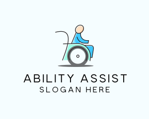 Disability - Wheelchair Disability Care logo design