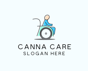 Wheelchair Disability Care logo design