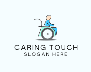 Care - Wheelchair Disability Care logo design