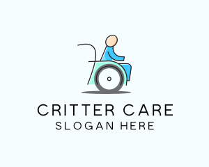 Wheelchair Disability Care logo design