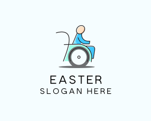 Hospital - Wheelchair Disability Care logo design