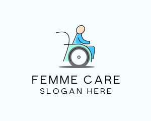 Wheelchair Disability Care logo design