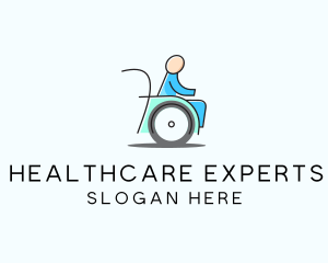 Wheelchair Disability Care logo design