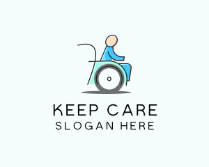 Wheelchair Disability Care logo design