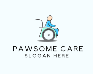 Wheelchair Disability Care logo design